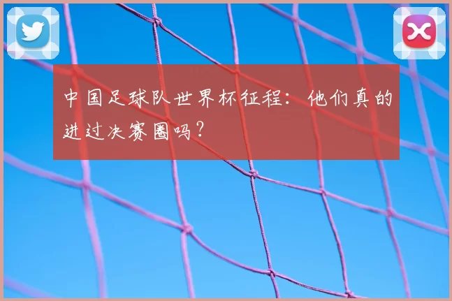 中国足球队世界杯征程：他们真的进过决赛圈吗？